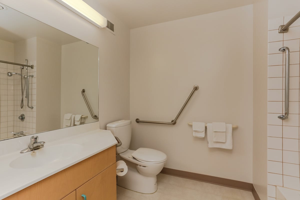 Lodge room bathroom