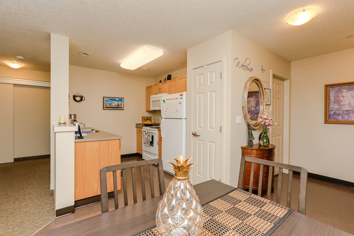 Two Bedroom Suite Dining Area and Kitchen